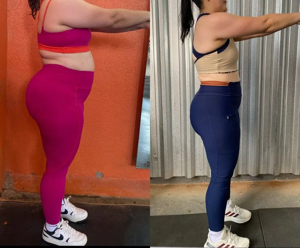 Antes y después de una alumna del método
