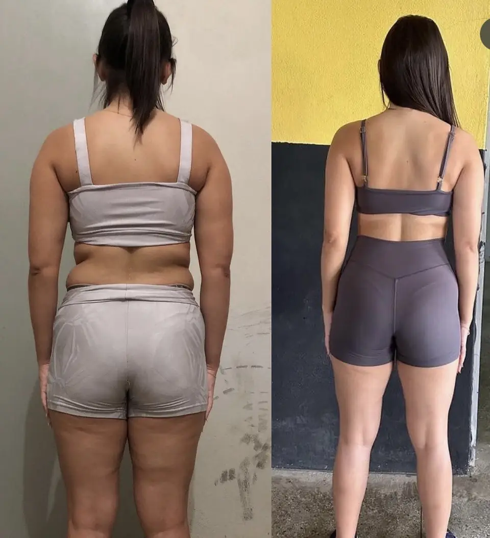 Antes y después de una alumna del método