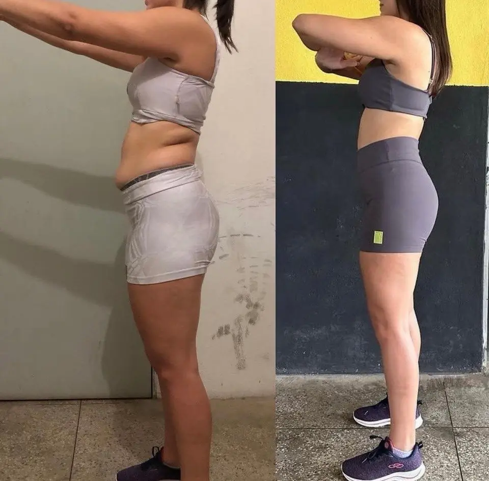 Antes y después de una alumna del método